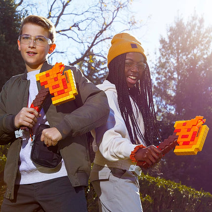 Nerf Minecraft Firebrand, Dart Blasting Axe, 6 Elite Foam Darts, Design Inspired by Minecraft Axe in The Game, Pull Down Priming, Minecraft Toys