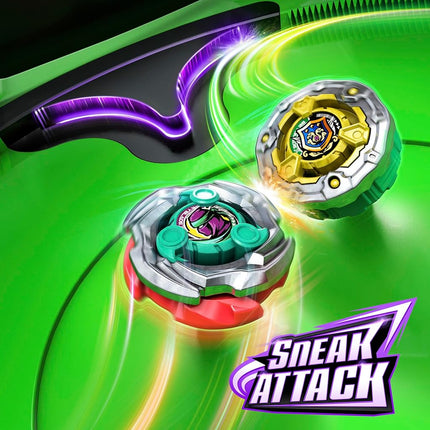 Beyblade X Sneak Attack Battle Set with Beystadium Arena, 2 Right-Spinning Takara Tomy Battling Tops Game Toys, 2 Launchers, Ages 8+
