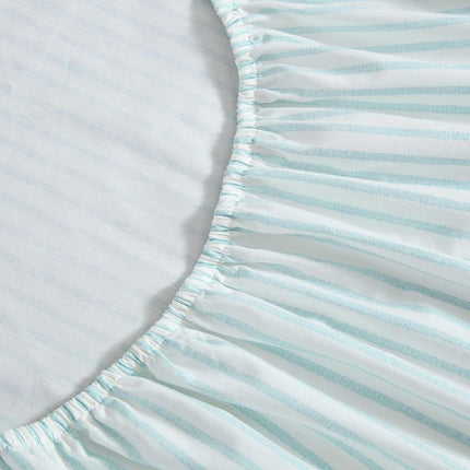 Tommy Bahama - Queen Sheet Set, Cotton Percale Bedding Set, Super Soft and Cozy Home Decor, Oeko-Tex Certified (Cool Beach Stripe Turquoise, Queen)
