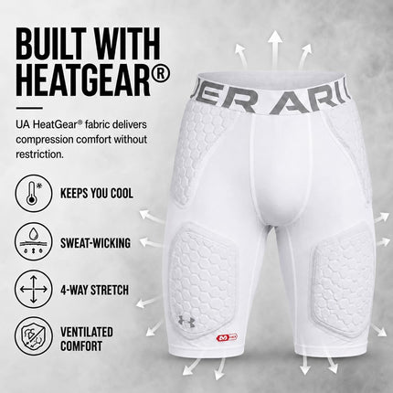 Under Armour Unisex's Gameday Football Pant, White, 3XL