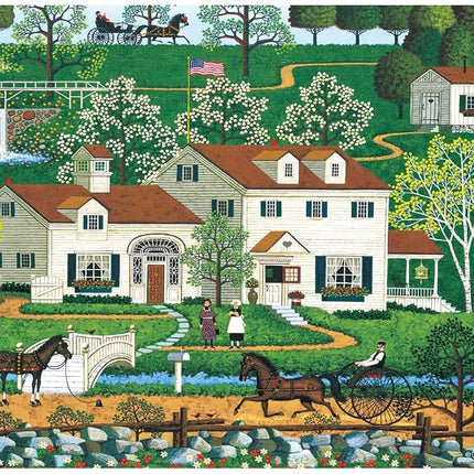 Buffalo Games - Charles Wysocki - Gingernut Valley - 300 Piece Jigsaw Puzzle for Adults - Challenging Puzzle Perfect for Game Nights - Finished Size is 21.25 x 15.00