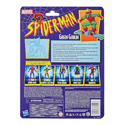 Spider-Man Hasbro Marvel Legends Series 6-inch Collectible Green Goblin Action Figure Toy Retro Collection
