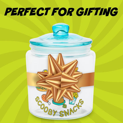 Silver Buffalo Scooby Doo Scooby Snacks, Glass Jar with Lid