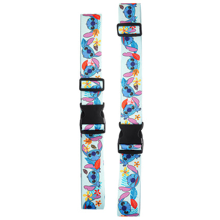 Correa de Equipaje Disney Stitch Juego de 2 Piezas con Licencia Oficial, Correas de Equipaje Ajustables de 30'' a 72''