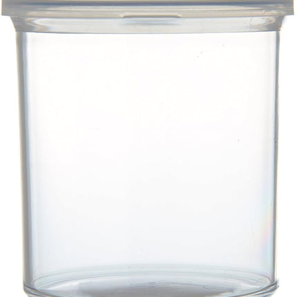 Carlisle FoodService Products Classic Plastic Round Storage Container, Crock with Lid for Storage, 1.2 Quarts, Clear, (Pack of 12)