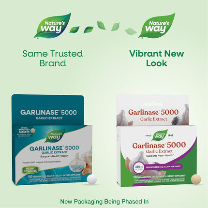 Nature's Way Garlinase, 100 Enteric-coated Tablets (Formerly Enzymatic Therapy) (Packaging May Vary)
