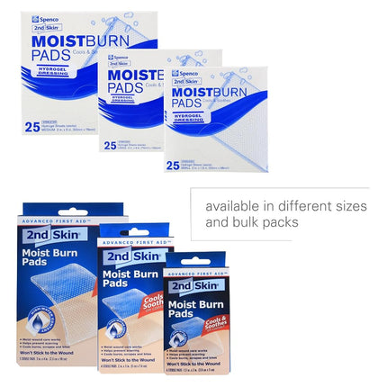 Spenco 2nd Skin Moist Burn Pads, Small (1.5 x 2 Inches), 6-Count