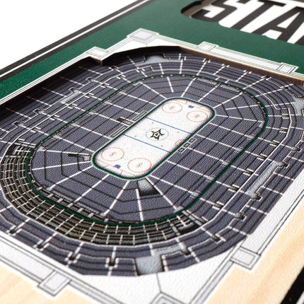 NHL Dallas Stars - American Airlines Center 3D Stadium Banner, Team Colors, 6" x 19"