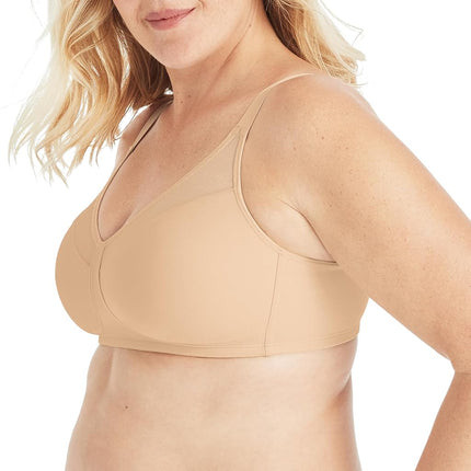 Playtex Women's 18 Hour Smoothing Minimizer Wirefree Bra US4697, Nude, 40C