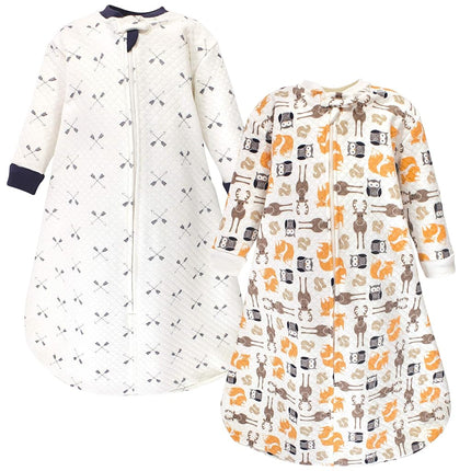 Gigoteuse et couverture portable matelassées à manches longues Hudson Baby unisexe pour bébé, motif forêt pour garçon, 12-18 mois