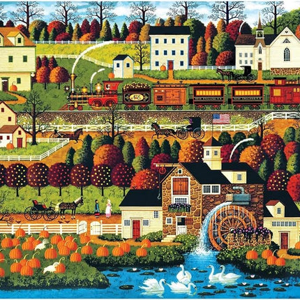 Buffalo Games - Charles Wysocki - Honey Pumpkin Valley - 1000 Piece Jigsaw Puzzle for Adults -Challenging Puzzle Perfect for Game Nights - Finished Size is 26.75 x 19.75
