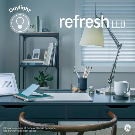 GE Refresh LED Light Bulbs, 60W, Daylight Candle Lights, Clear Decorative Light Bulbs, Small Base (8 Pack)