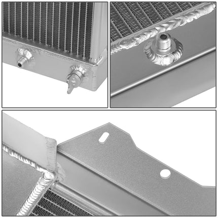 DNA Motoring RA-CORONET66-2 2-Row Full Aluminum Radiator Compatible with 1965-1966 Dart / 1966-1969 Charger / 1965-1967 Satellite / 1965-1966 Valient V8 AT/MT