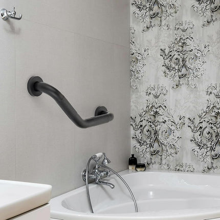 Grab Bars for Shower, 2 Pack, 16 Inch Angled Anti-Slip, Black
