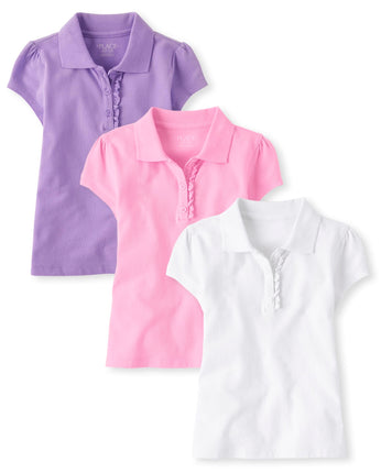 The Children's Place Girls' Short Sleeve Ruffle Pi