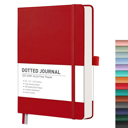 RETTACY Dotted Journal Notebook, 256 Pages, A5 Med