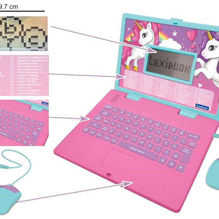 Lexibook, Unicorn Educational Laptop for kids, JC598UNIi2