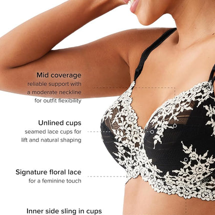 Wacoal Women's Underwired Plain Bra - Black - 38DD (Manufacturers Size: 100E)