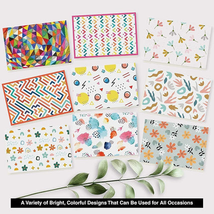 Dessie Different Blank Greeting Cards With Colored Envelopes and Gold Seals, 4x6 Inch, 50 Blank Cards