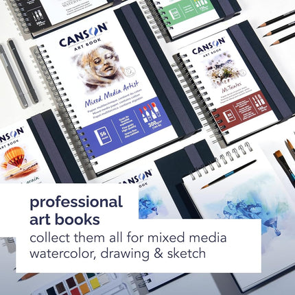 CANSON Art Book 300gsm A5 Portrait Notebook 28 White Sheets