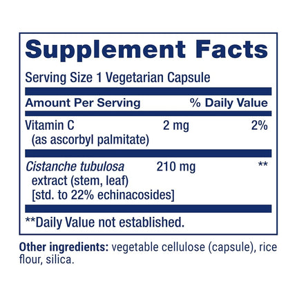 Life Extension Standardized Cistanche Capsules, 30 Count