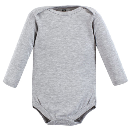 Hudson Baby unisex-baby Cotton Long-sleeve Bodysuits, Sports Stripes, 6-9 Months