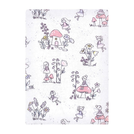 Hudson Baby Unisex Baby Flannel Burp Cloth 12pk, Garden Fairies, One Size