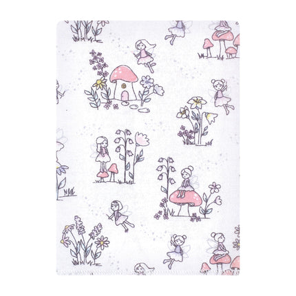 Hudson Baby Unisex Baby Flannel Burp Cloth 12pk, Garden Fairies, One Size