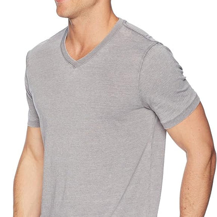 Lucky Brand Men's Venice Burnout V Neck Tee, Frost Grey, XXL