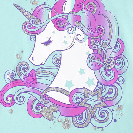 Lot de 2 T-shirts graphiques à manches courtes pour filles The Children's Place, Licorne Rêve/Licorne Galaxie, TGTXG