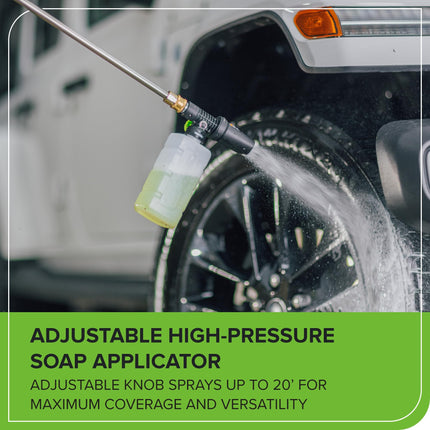 Greenworks 2100 PSI (Certificación SGS) 1.2 GPM Hidrolavadora Eléctrica Compacta de 13A con Mango Telescópico para Coches, Entradas de Garaje, Patios, Muebles de Patio y Alrededor de Piscinas
