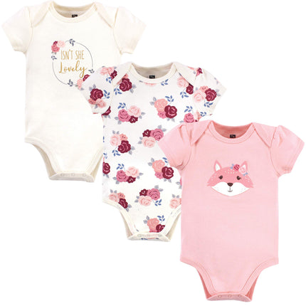 Hudson Baby Unisex Baby Cotton Bodysuits, Lovely F