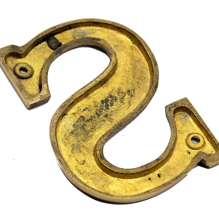 esplanade Brass House Hotel Door Name - Wall Door Plaque Alphabet Letter "Z" - 4" Inches ("S" Alphabet - 4)