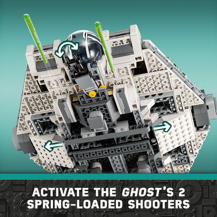 LEGO Star Wars Le vaisseau spatial Le Ghost et Phantom II d’Ahsoka – Jouet de construction Star Wars pour enfants, garçons et filles, à partir de 10 ans – Cadeaux d’anniversaire – 5 figurines – 75357