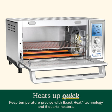 Horno tostador de convección Cuisinart, acero inoxidable, 42,9 cm (profundidad) x 53 cm (ancho) x 29 cm (alto), TOB-260N1