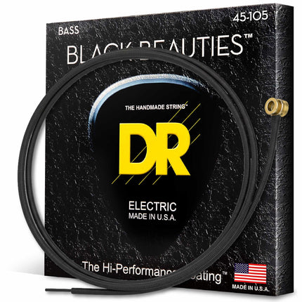DR Strings BKB-45 BLACK BEAUTIES� - BLACK Coloured