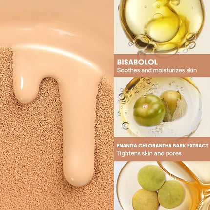 SHEGLAM Lock & Go Long-Lasting Cushion Foundation Soft Matte Weightless Waterproof for Flawless Base Makeup-Buttercream