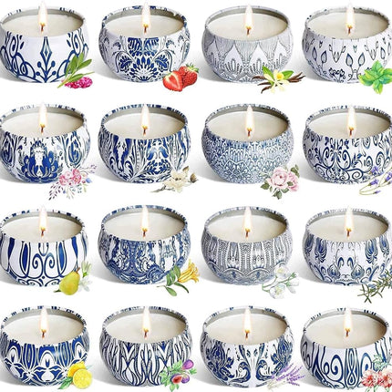 YOROXRG Scented Candles Gifts Set 16 Pack Soy Wax 