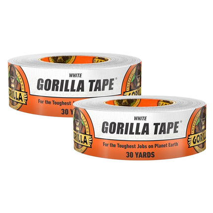 Gorilla 105981 30yd White Duct Tape, 2-Pack, 2 Pack