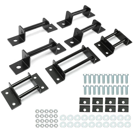 ALMULOO Supports de siège de 3e rangée compatibles avec les sièges Chevy Tahoe GMC Yukon 2000-2014 Supports avec gâches et boulons Acier Noir