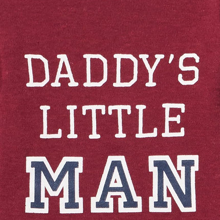 Hudson Baby Unisex Baby Cotton Long-Sleeve Bodysuits, Boy Daddy 3-Pack, Preemie, Boy Daddy 3-pack, Preemie