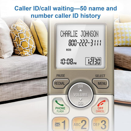 AT&T EL52113 Téléphone DECT 6.0 avec répondeur et identification de l'appelant/appel en attente, 1 combiné sans fil