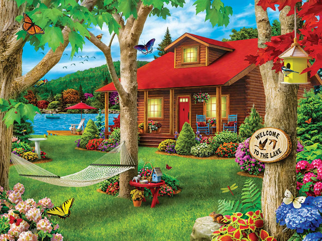 MasterPieces Lazy Days Lakeside Retreat - Lakeside Cabin 750 Piece Jigsaw Puzzle by Alan Giana