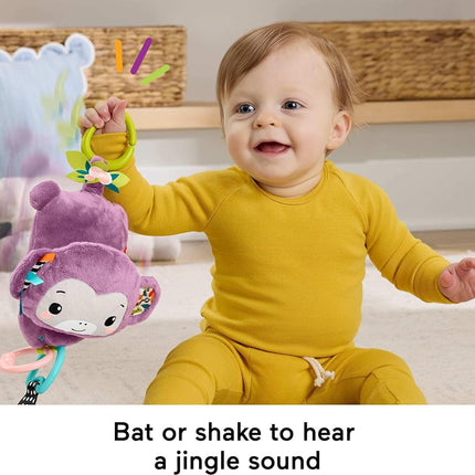 Fisher-Price Sing & Go Purple Monkey, Baby Stroller Toy