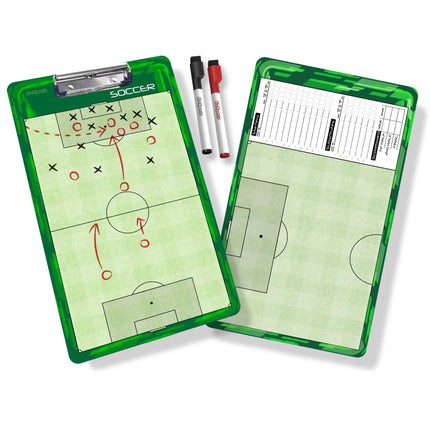 GoSports Soccer Dry Erase Coaches Board with 2 Dry Erase Pens