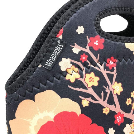 Wrapables® Insulated Neoprene Lunch Bag, Midnight Floral