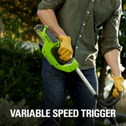 Greenworks 12-Inch 40V Cordless String Trimmer, 2.0 AH Battery Included 2101602