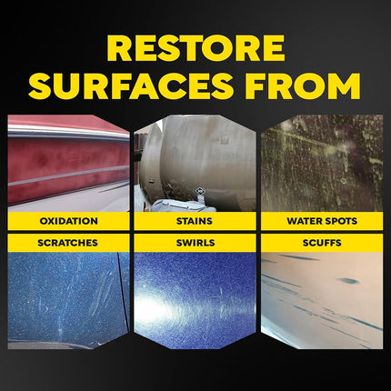 Meguiar's Oxidation Remover Heavy Duty Cleaner - Removes Moderate Oxidation, Scratches and Stains - Boat Oxidation Remover and Polish - Marine Detailing Accessories for High Gloss Protection - 473ml