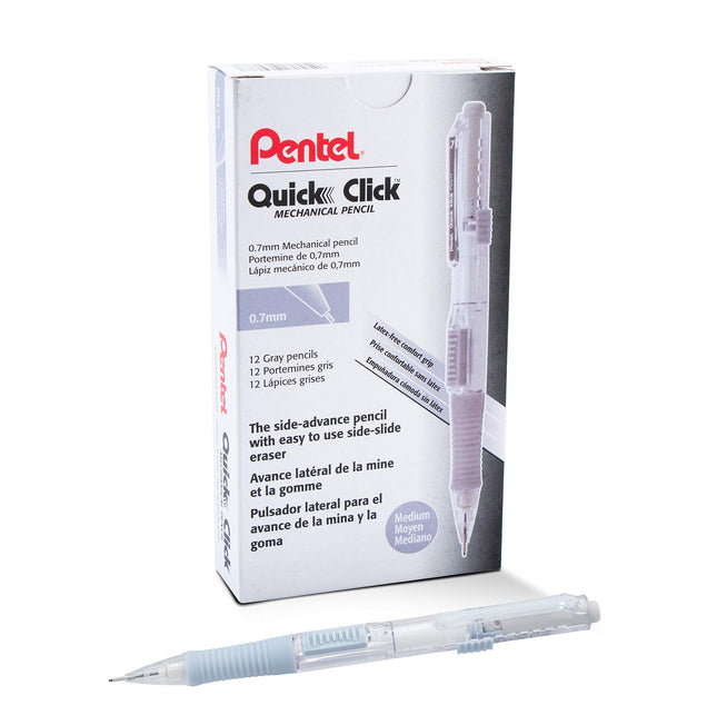 Pentel QUICK CLICK Mechanical Pencil (0.7mm), Gray