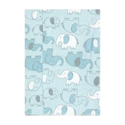 Bavoirs en flanelle de coton unisexe Hudson Baby, motifs éléphant pour garçon, paquet de 7, taille unique